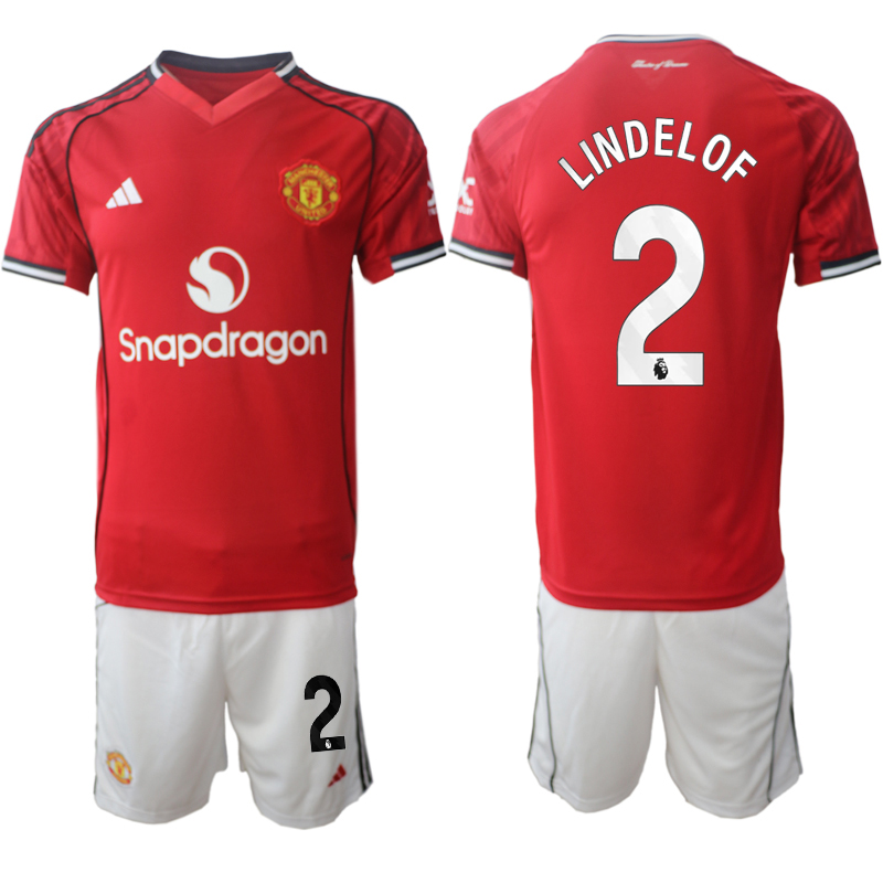 Men 2025-2026 Club Manchester United home Red #2 Soccer Jersey->manchester united jersey->Soccer Club Jersey